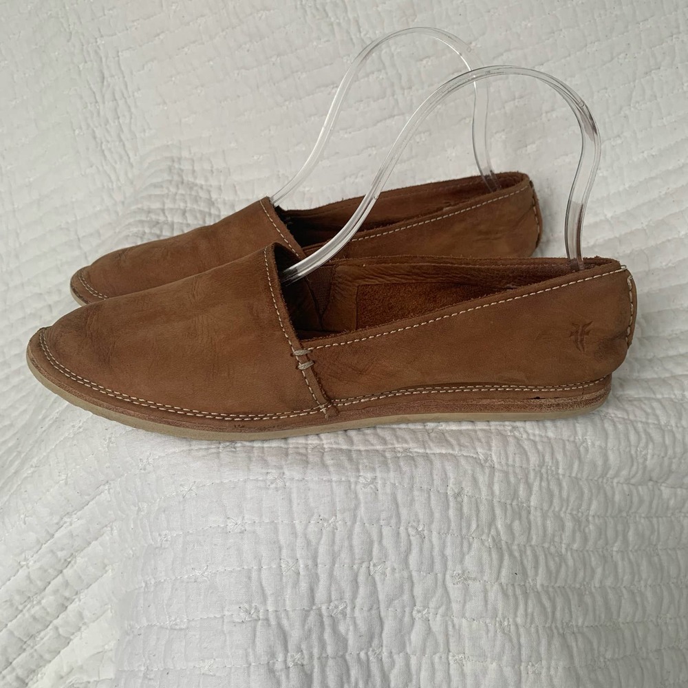 Frye Flats Loafer Sneaker Leather Milly A Line Brown size 8